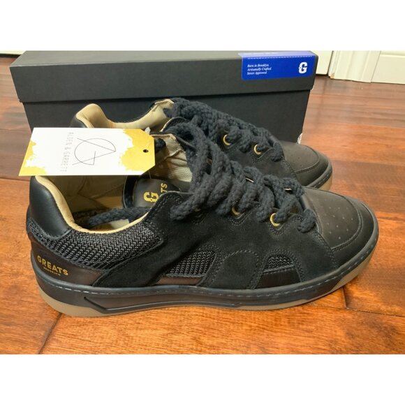 Greats Brooklyn Black Cooper Low Skate Shoe Sneaker NIB $195, Size 9 - Picture 4 of 9